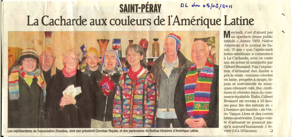 10 eme dition semaine "Histoires d'Amrique latine" de Saint-Pray en ardche avec l'association Ayllu et Partage sans Frontires - la presse - article 08